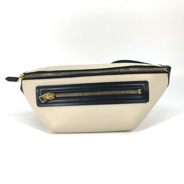 TOM FORD body bag By color Waist bag leather TFH0409 beige mens Used Authentic