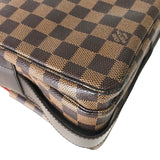 Louis Vuitton Umhängetasche Schlinge Tasche Naviglio Damier Leinwand N45255 Braune Frauen verwendet authentisch