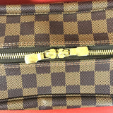 Louis Vuitton Umhängetasche Schlinge Tasche Naviglio Damier Leinwand N45255 Braune Frauen verwendet authentisch