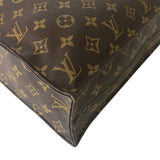 LOUIS VUITTON Handbag Tote Bag Sac Plat Monogram canvas M51140 Brown Women Used Authentic