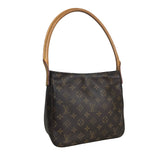 LOUIS VUITTON Shoulder Bag Sling bag Looping MM Monogram canvas M51146 Brown Women Used Authentic
