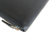 PRADA Long Wallet Purse Round zip Safiano leather 2ML317  black mens(Unisex) Used Authentic