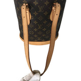 Louis Vuitton Tote Bag Bag Bag Bocket PM Monogram Canvas M42238 Brown Women Usada Auténtica