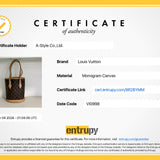 Louis Vuitton 토트 백 핸드백 버킷 PM 모노그램 캔버스 M42238 브라운 여성 사용 진품