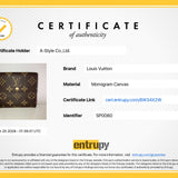 LOUIS VUITTON Tri-fold wallet Compact wallet Porto Monevier Cartes Crdit Monogram canvas M61652 Brown mens(Unisex) Used Authentic