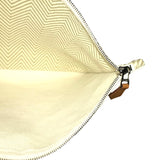 HERMES Pouch Sailing canvas white Women Used Authentic