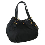 PRADA Shoulder Bag Handbag Nylon BR4098 black Women Used Authentic