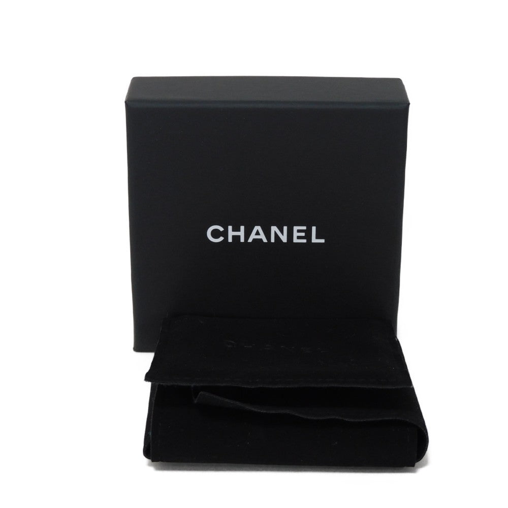 CHANEL Brooch plastic black CC mark Crystal COCO Mark