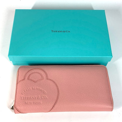 TIFFANY&Co. Long Wallet Purse 72458575 leather pink Japan limited Return to TIFFANY&Co. Heart Large Zip Wallet Women Used Authentic