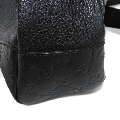 GUCCI Shoulder Bag 257301 Calf leather (embossed) black GG Shima Messenger bag