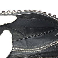 FENDI Long Wallet Purse Round zip leather 8M0299 7MR 168 0274 black white beige Women Used Authentic
