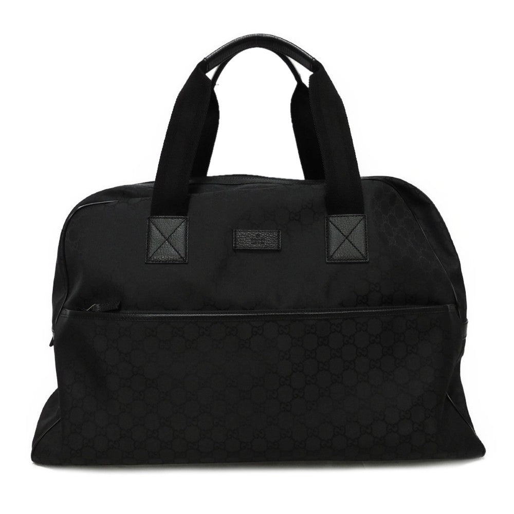 GUCCI Handbag 293573 GG nylon canvas x calf leather (embossed) black GG nylon Boston Duffel bag