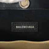 BALENCIAGA Shoulder Bag Cross body Navy Pochette canvas 339937 1080 Y 528147 Black White Women Used Authentic
