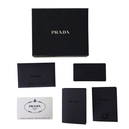 PRADA Coin case 2MC122 leather Navy Round zip Safiano mens(Unisex) Used Authentic