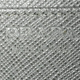 PRADA Coin case Round zip Safiano leather 2MC122 Navy mens(Unisex) Used Authentic