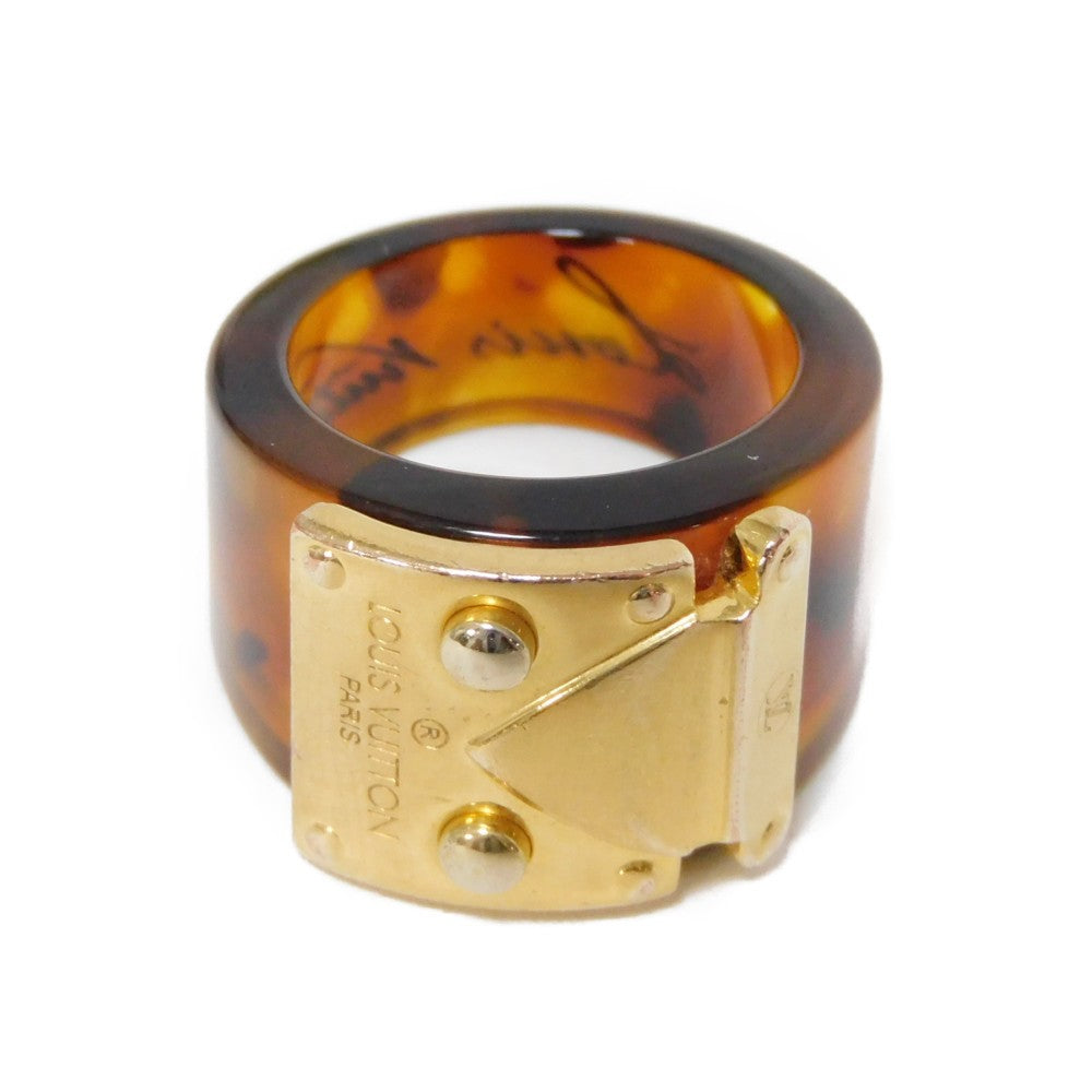 LOUIS VUITTON Ring M65203 Resin Havana S-shaped lock Berg Rockmee