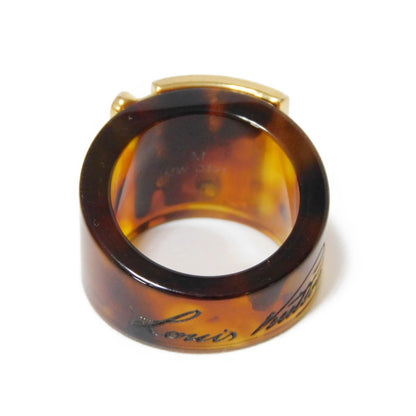 LOUIS VUITTON Ring M65203 Resin Havana S-shaped lock Berg Rockmee