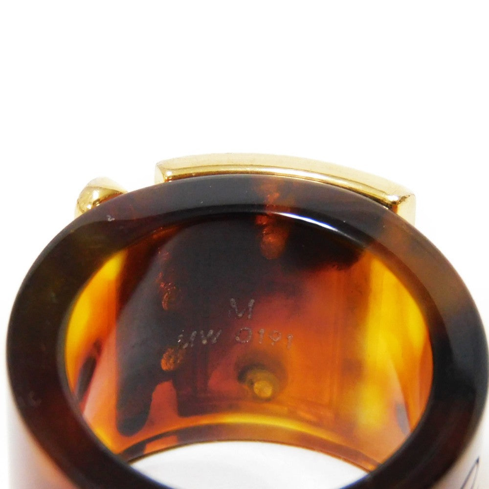 LOUIS VUITTON Ring M65203 Resin Havana S-shaped lock Berg Rockmee