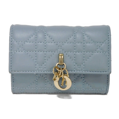 Dior Bifold Wallet S0966ONMJ_M81B lambskin Cloud blue Canage Glycine Wallet