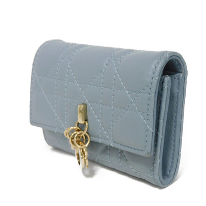 Dior Bifold Wallet S0966ONMJ_M81B lambskin Cloud blue Canage Glycine Wallet