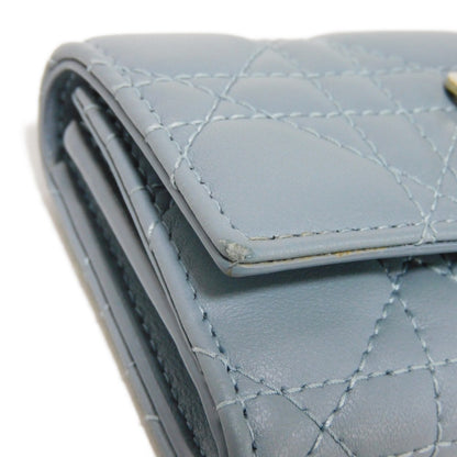 Dior Bifold Wallet S0966ONMJ_M81B lambskin Cloud blue Canage Glycine Wallet