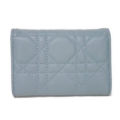 Dior Bifold Wallet S0966ONMJ_M81B lambskin Cloud blue Canage Glycine Wallet