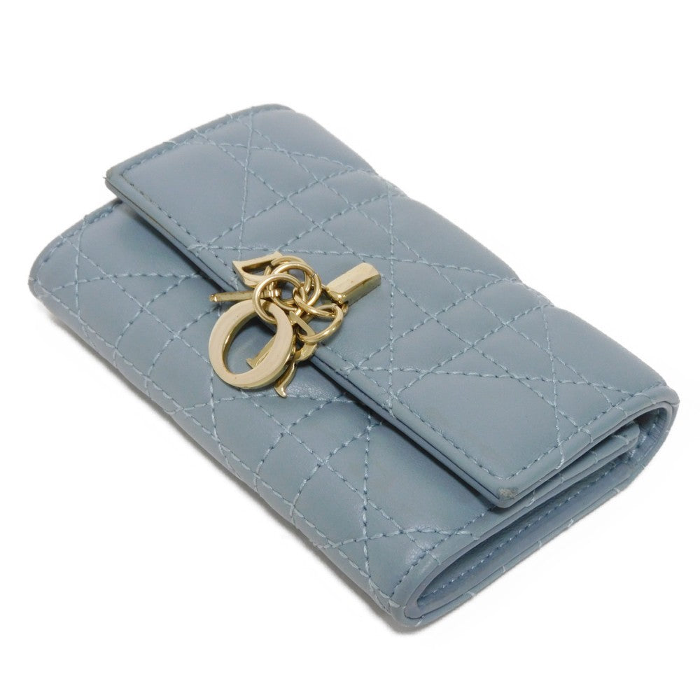 Dior Bifold Wallet S0966ONMJ_M81B lambskin Cloud blue Canage Glycine Wallet