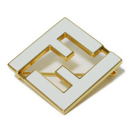 FENDI Brooch 8AG976 TL9 F0A47S enamel Bianco FF logo F is forever