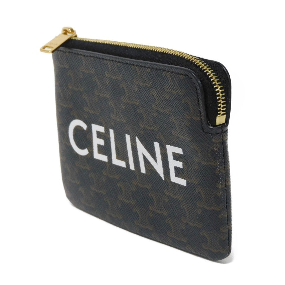 CELINE Coin case 10C662CA2.38NO Triomphe canvas (coating processing) black Triomphe logo coin & card case