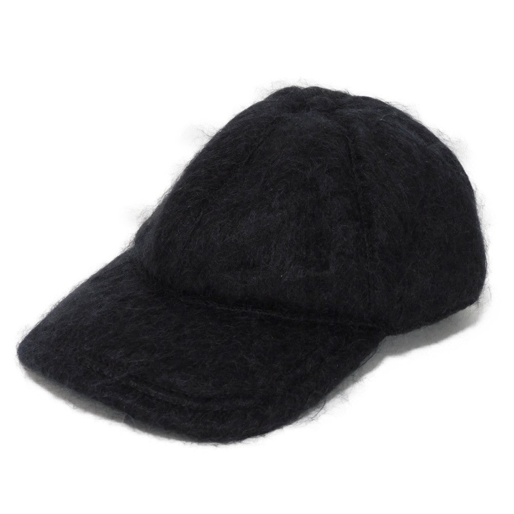 GUCCI cap 729349 3HANB 1000 Wool, Mohair: 78(%) x Wool: 16(%) x Nylon: 6(%) black GG Marmont Mohair Baseball Cap M