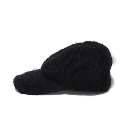 GUCCI cap 729349 3HANB 1000 Wool, Mohair: 78(%) x Wool: 16(%) x Nylon: 6(%) black GG Marmont Mohair Baseball Cap M