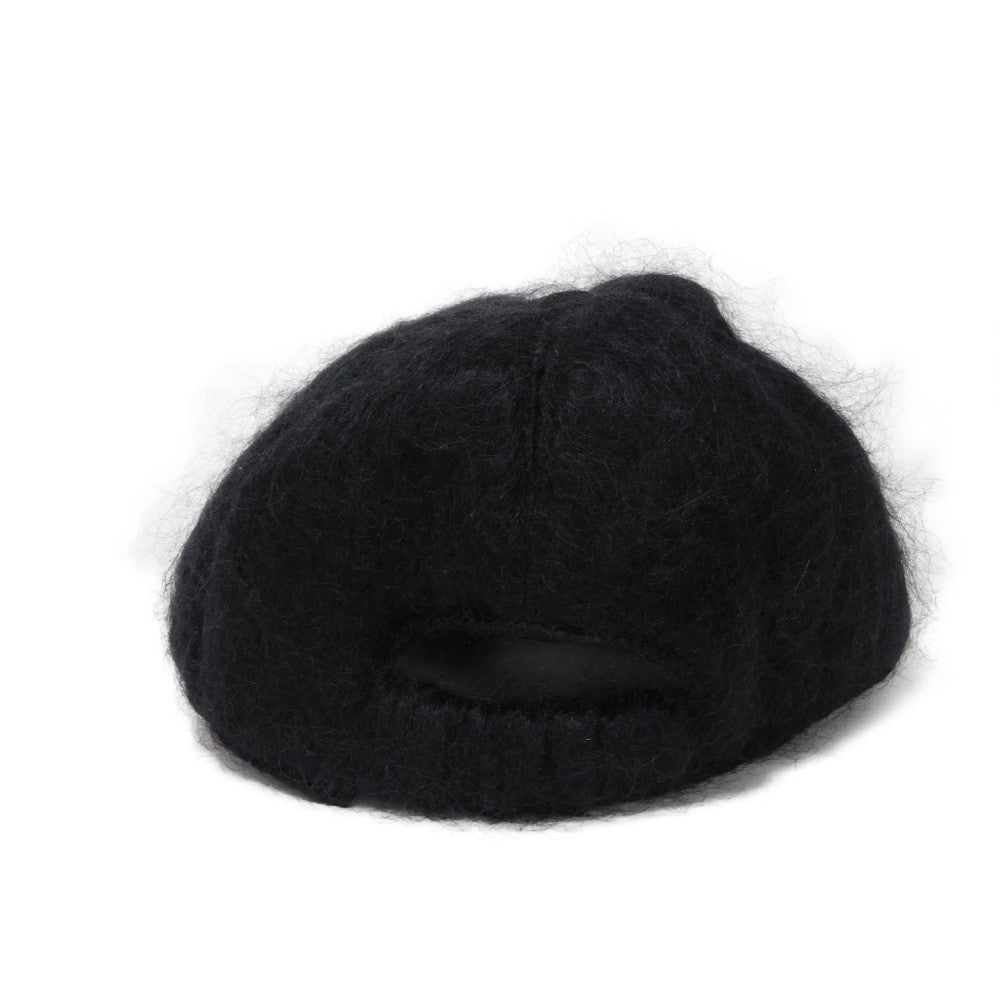 GUCCI cap 729349 3HANB 1000 Wool, Mohair: 78(%) x Wool: 16(%) x Nylon: 6(%) black GG Marmont Mohair Baseball Cap M