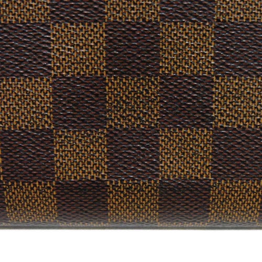 LOUIS VUITTON Long Wallet Purse N41661 Damier canvas x grain leather (embossed) Ebene Damier Zippy wallet