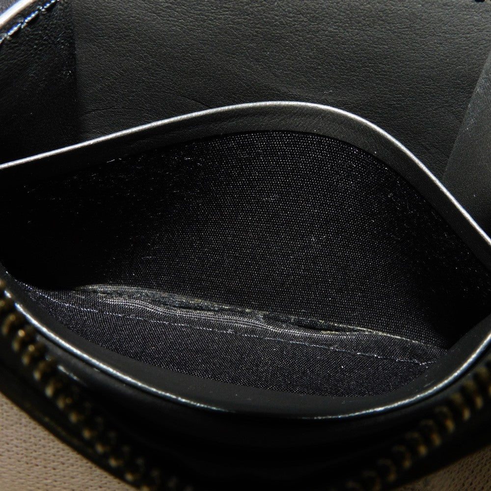 CELINE Coin case 10B66 Grained calfskin (embossed) Dark gray New logo Compact zipped wallet