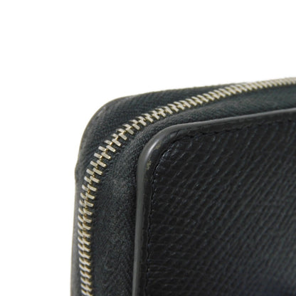 CELINE Coin case 10B66 Grained calfskin (embossed) Dark gray New logo Compact zipped wallet