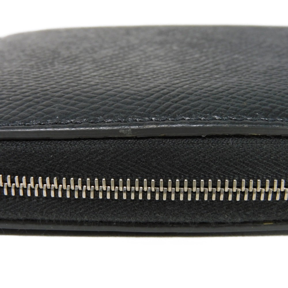 CELINE Coin case 10B66 Grained calfskin (embossed) Dark gray New logo Compact zipped wallet