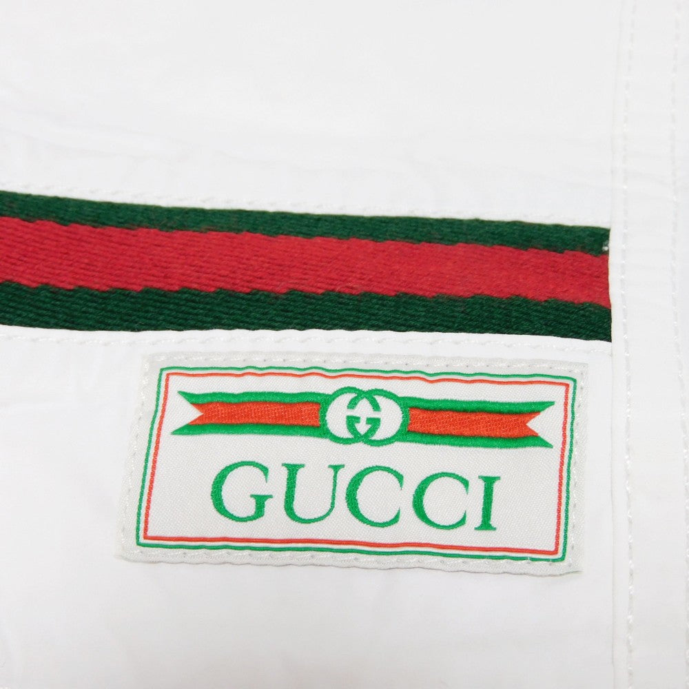 GUCCI Pants 604171 XDAX3 9061 Cotton (acrylic coating) white Web stripe Sherry Line Cargo Pants 46