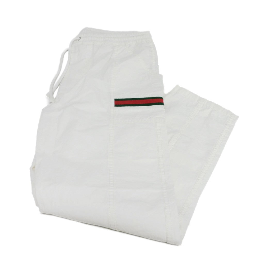 GUCCI Pants 604171 XDAX3 9061 Cotton (acrylic coating) white Web stripe Sherry Line Cargo Pants 46