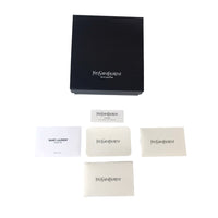 YVES SAINT LAURENT Bifold Wallet compact leather 568985 CP20O 1000 black Women(Unisex) Used 1156-11E 100% authentic