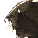 Gucci Handtasche Schlinge Abbey Nylon 189833 braune weiße Frauen verwendet authentisch