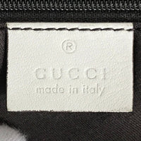 Gucci Sac à main sac de fronde abbaye nylon 189833 femmes blanches brunes utilisées authentiques