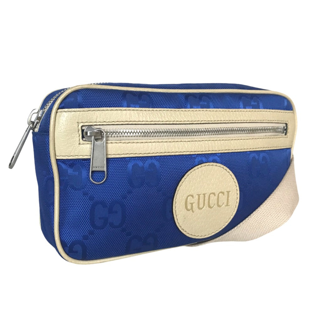 GUCCI Waist bag 631341 520931 Nylon Blue beige Sling bag off the grit