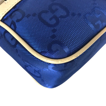 GUCCI Waist bag 631341 520931 Nylon Blue beige Sling bag off the grit