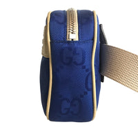 GUCCI Waist bag body bag off the grit Nylon 631341 blue Women(Unisex) Used Authentic