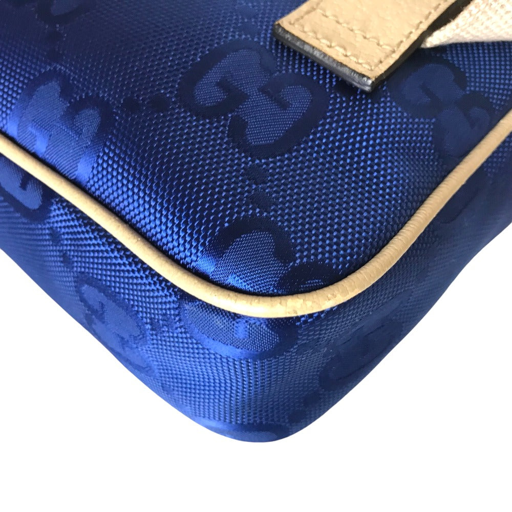 GUCCI Waist bag 631341 520931 Nylon Blue beige Sling bag off the grit