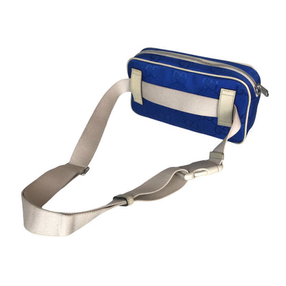 GUCCI Waist bag 631341 520931 Nylon Blue beige Sling bag off the grit