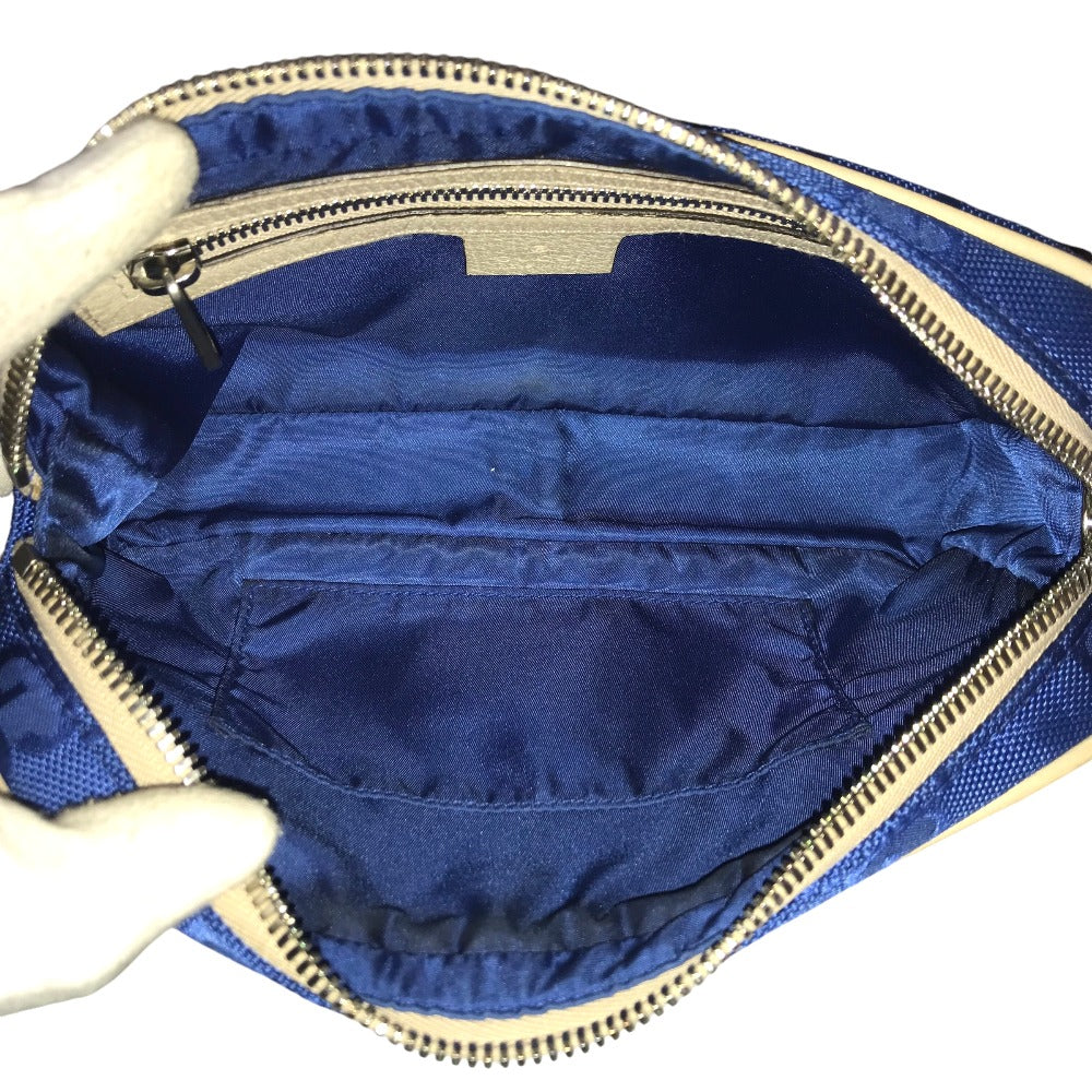 GUCCI Waist bag 631341 520931 Nylon Blue beige Sling bag off the grit