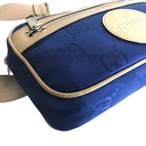 GUCCI Waist bag body bag off the grit Nylon 631341 blue Women(Unisex) Used 1174-2401E 100% authentic