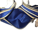 GUCCI Waist bag body bag off the grit Nylon 631341 520931 Blue beige Women(Unisex) Used Authentic