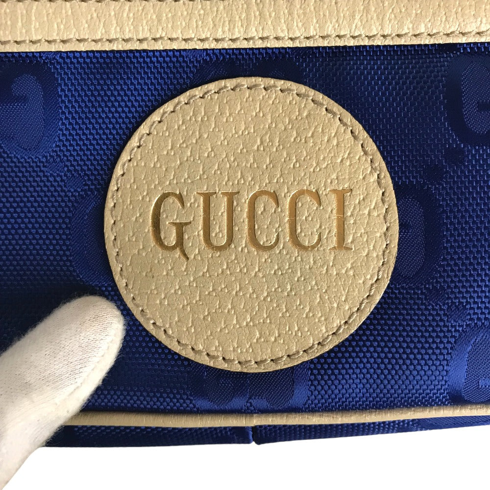 GUCCI Waist bag 631341 520931 Nylon Blue beige Sling bag off the grit